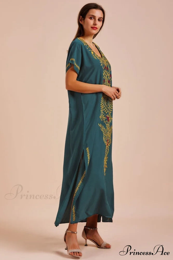Boho Print Stylish Slit Dress