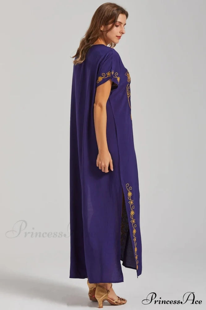 Boho Print Stylish Slit Dress