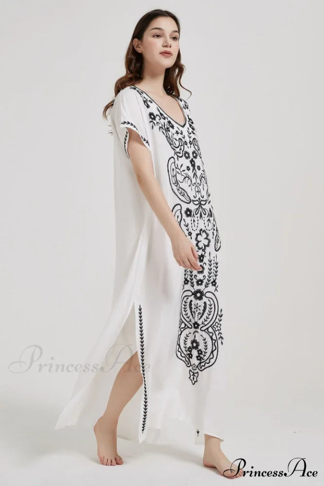 Boho Print Stylish Slit Dress
