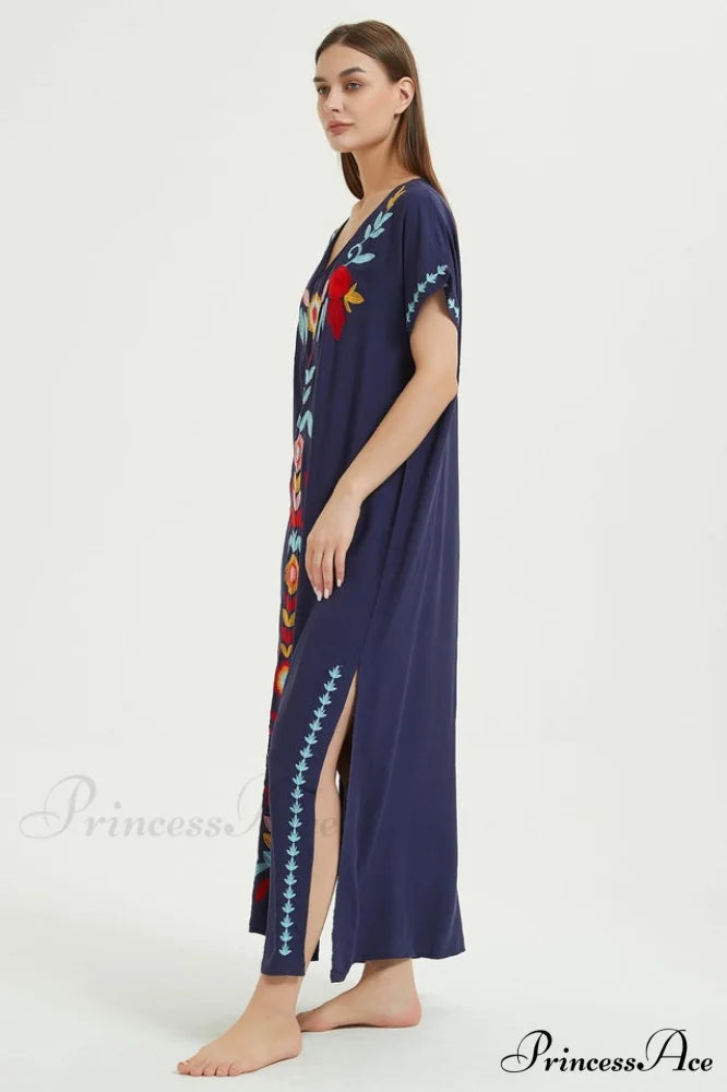 Boho Print Stylish Slit Dress