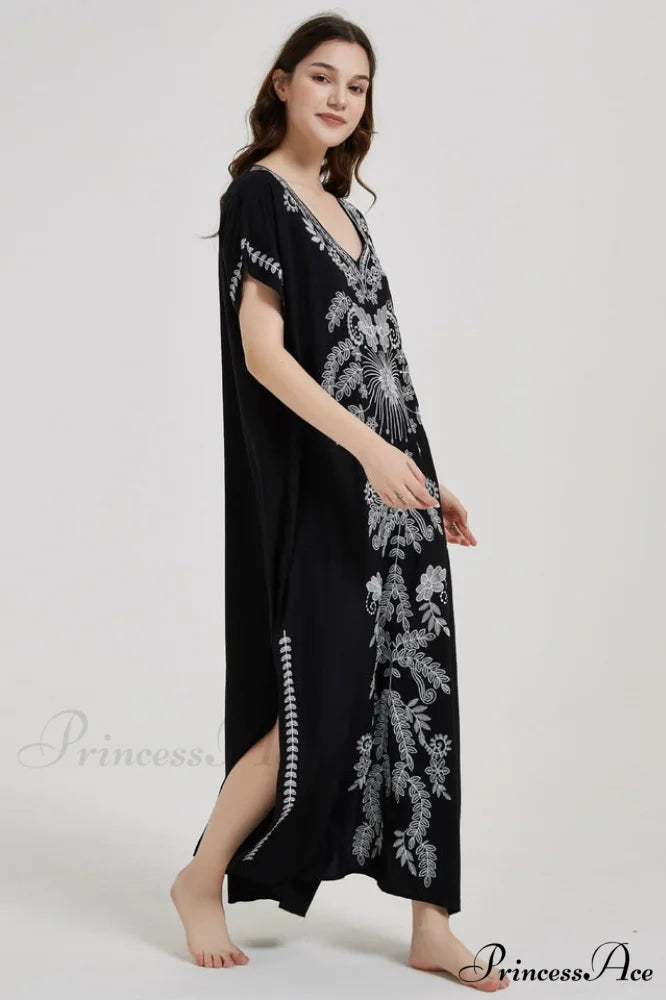 Boho Print Stylish Slit Dress