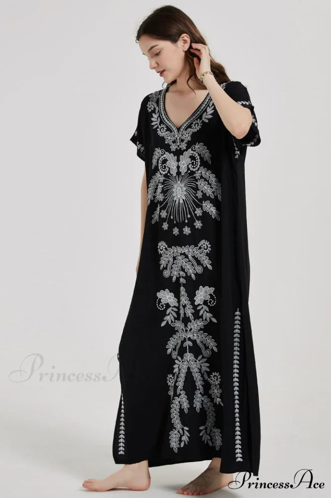 Boho Print Stylish Slit Dress