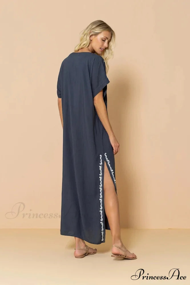 Boho Print Stylish Slit Dress