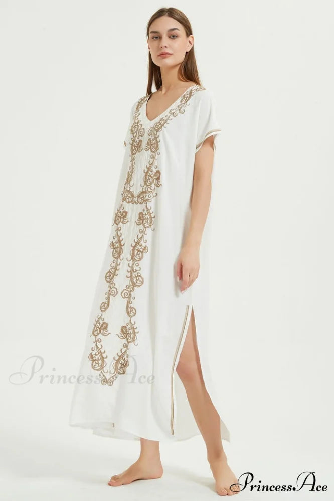 Boho Print Stylish Slit Dress