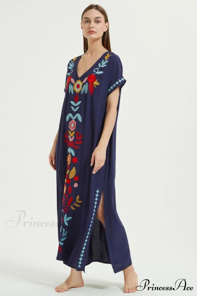 Boho Print Stylish Slit Dress