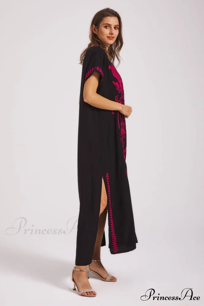 Boho Print Stylish Slit Dress