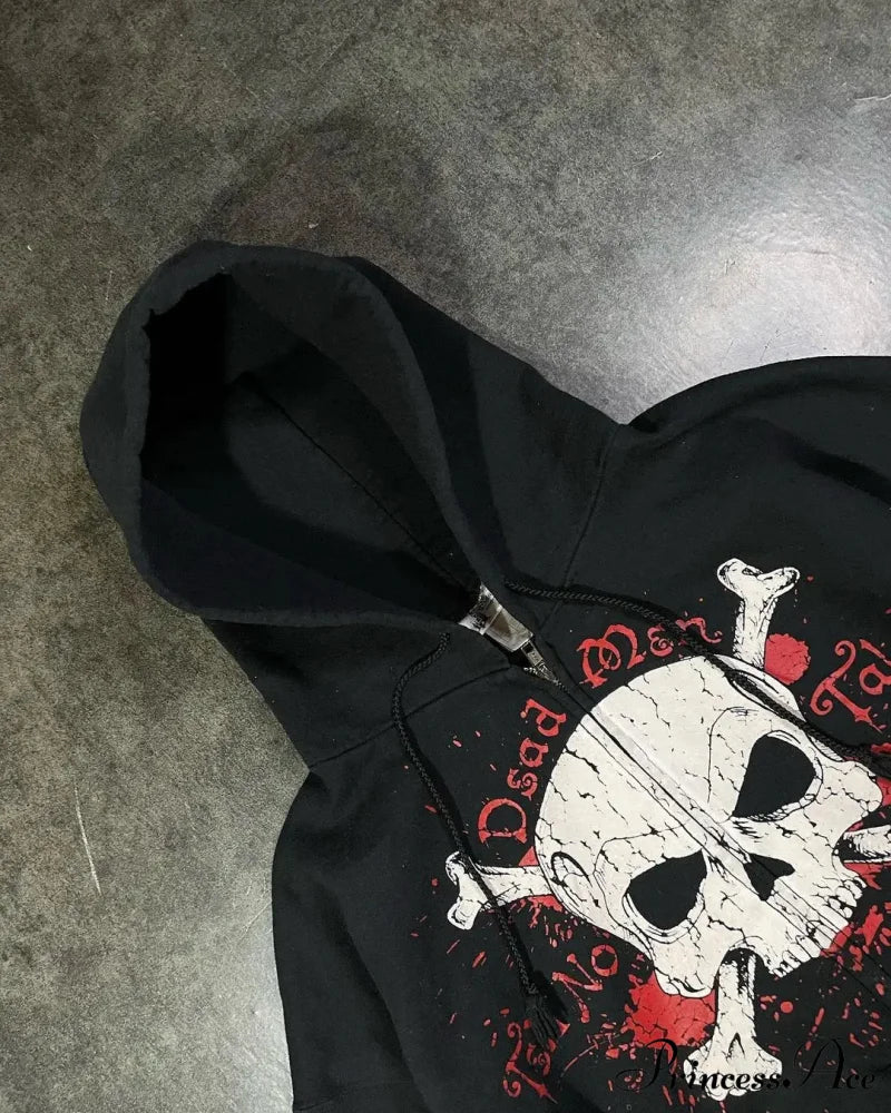 Bony Printed Zipper Hoodie hoodies-241228
