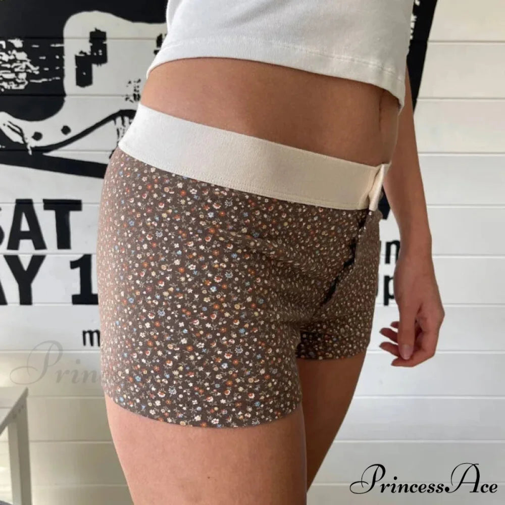 Botanical Button Elastic Lounge Short short-250223