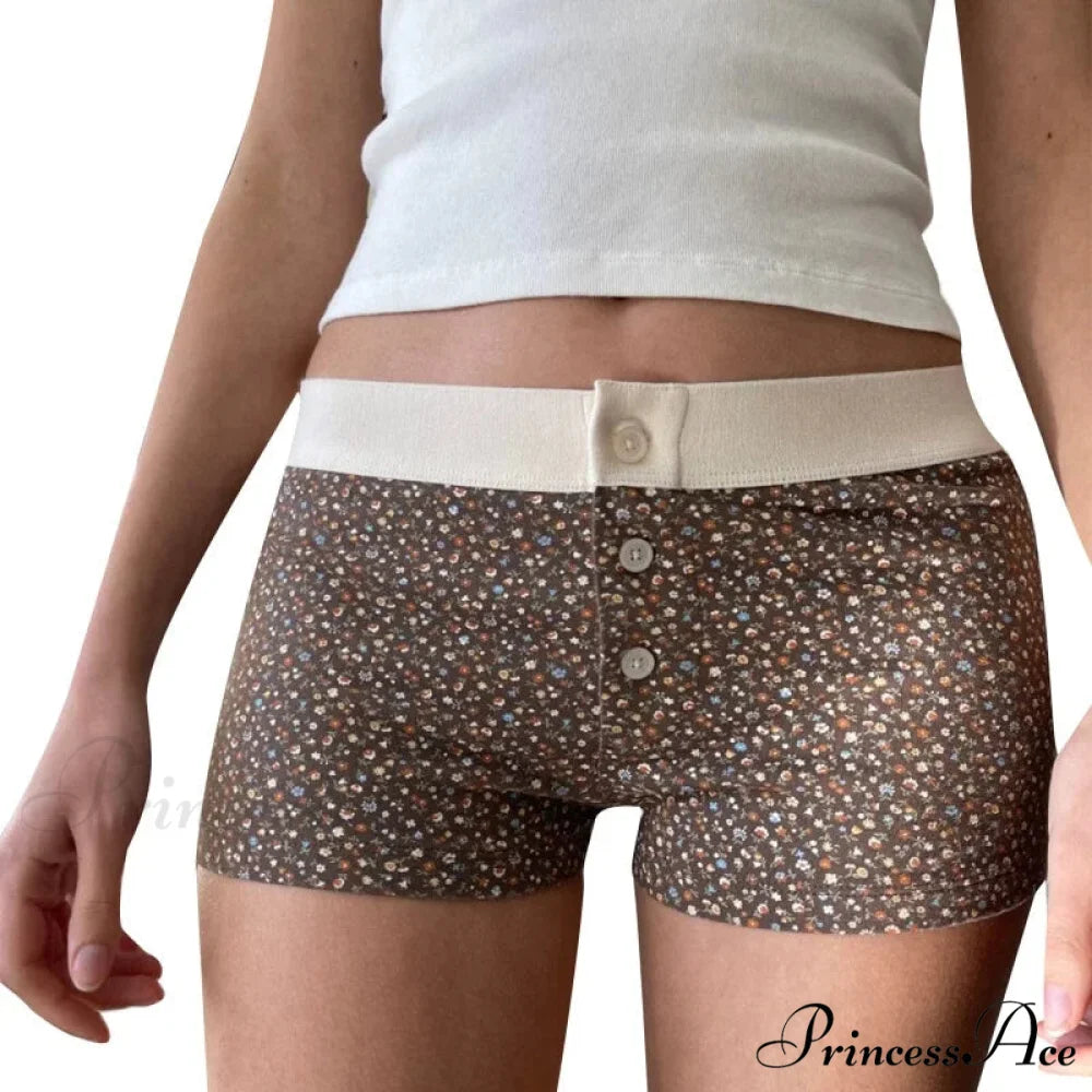 Botanical Button Elastic Lounge Short grey / S short-250223