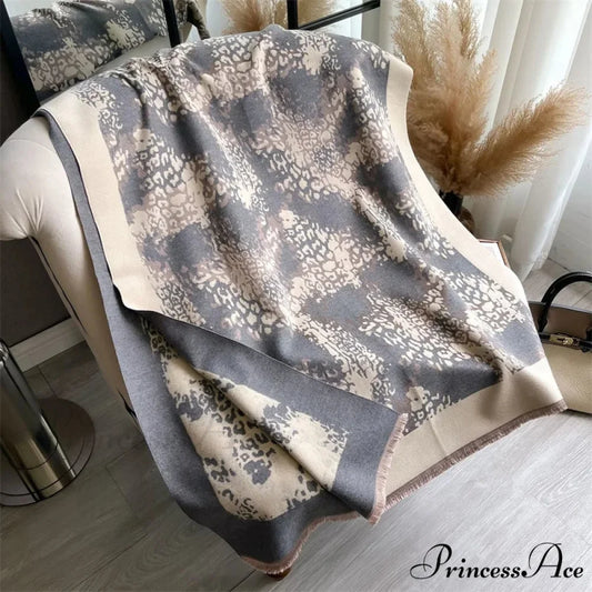 Botanical Cashmere Winter Blanket Scarf scarf-241228