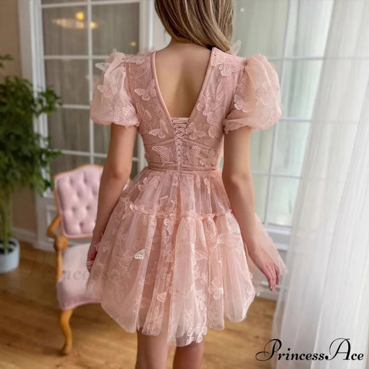 Botanical Plunging Neckline Brief Wedding Gown weddingdress-250223