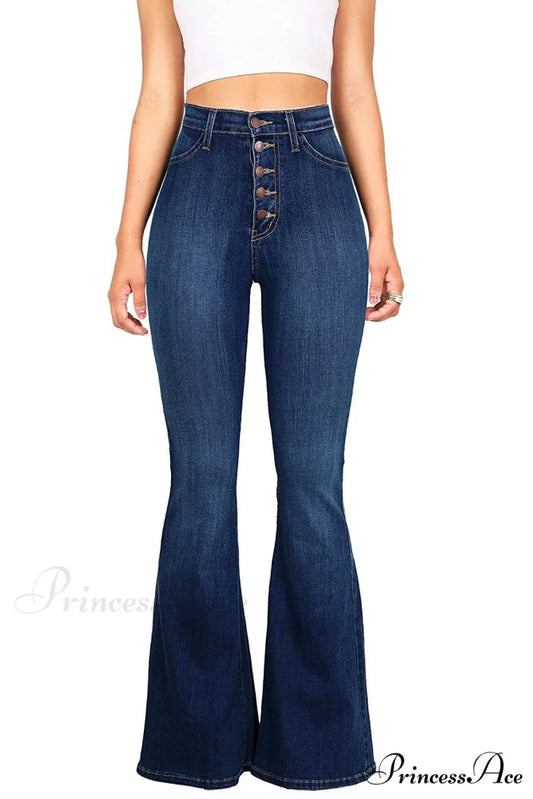 Bottom Denim 2024 Waist Flare Warm-Season Sexy Jean Push Bell Lady Women for Trousers High Pants Skinny Up Jeans Spring