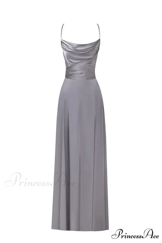 Boudoir Silver Stylish Silk Slip Dress XXS / Silver