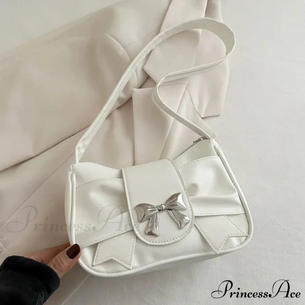Bow Synthetic Leather Informal Shoulder Purse shoulder-250126