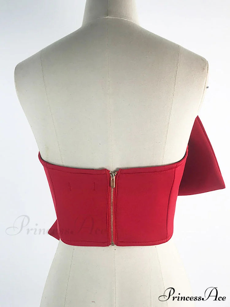 Bow Tie Graceful Cropped Tank Top