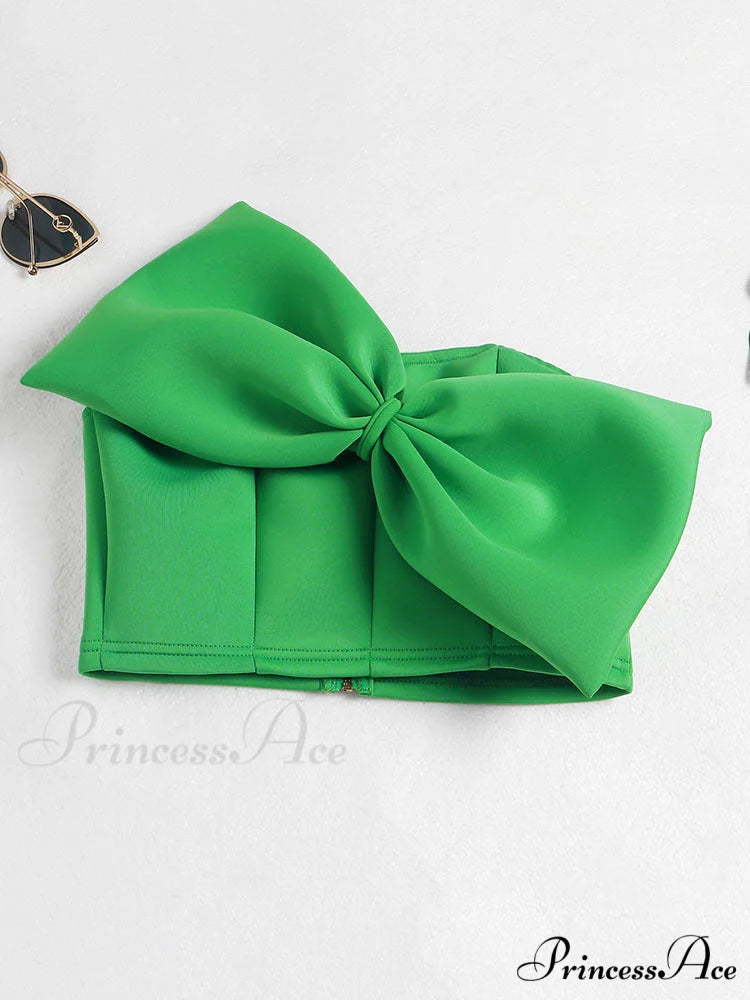Bow Tie Graceful Cropped Tank Top