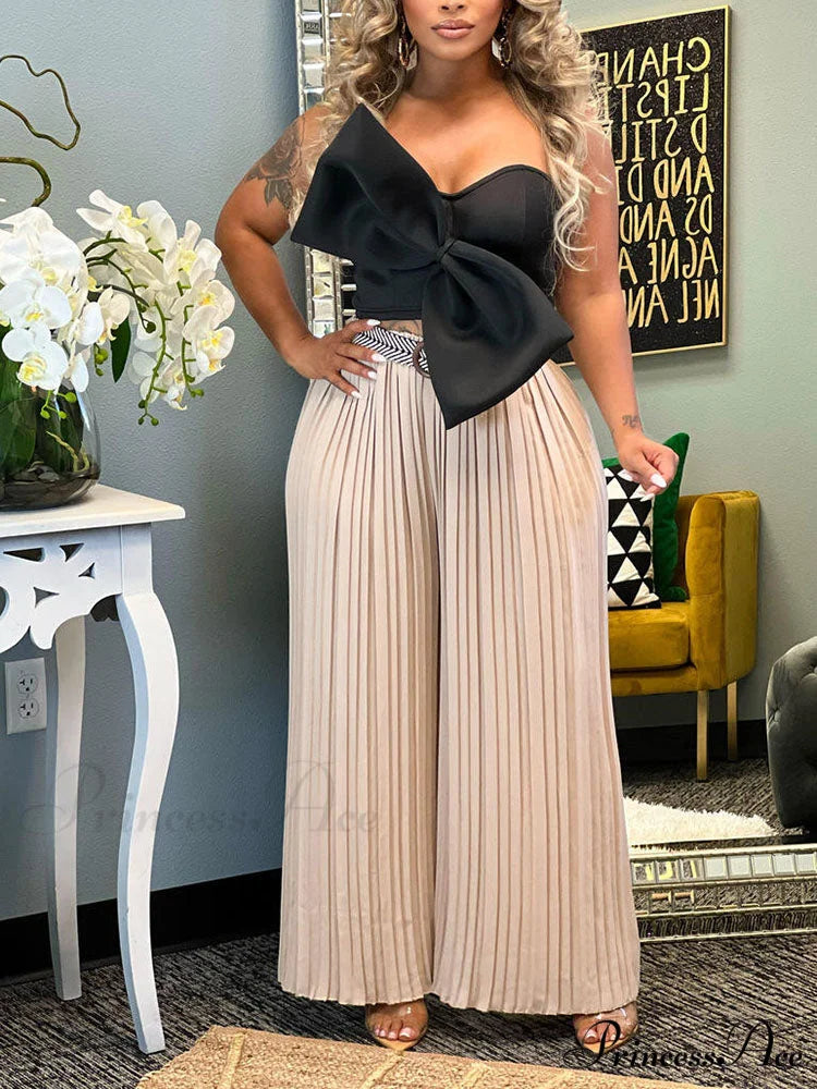 Bow Tie Graceful Cropped Tank Top