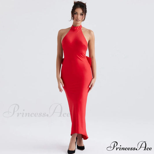 Bowknot Contrast Color Strapless Bodycon Classic Party Mini Dress - Black S / Red