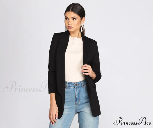 Boyfriend Blazer - Set The Rules BLACK / S