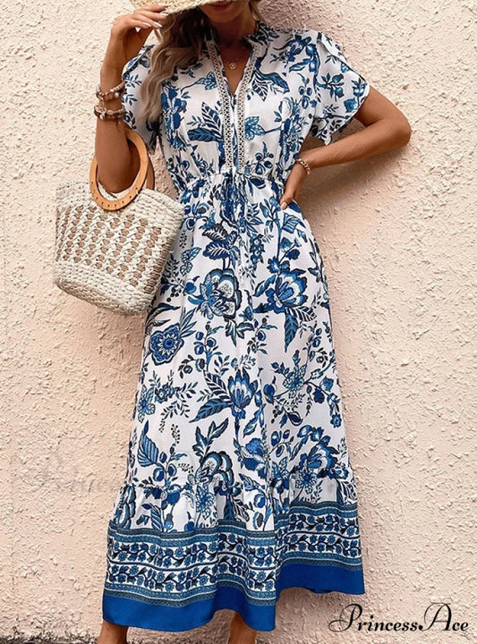 Brief Gown Bohemian with Arm Print