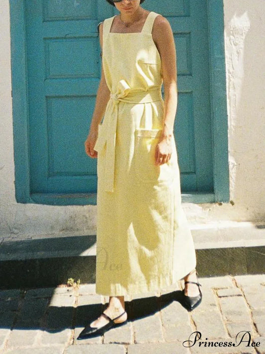 Bright Backless Stylish Tank Shift Dress