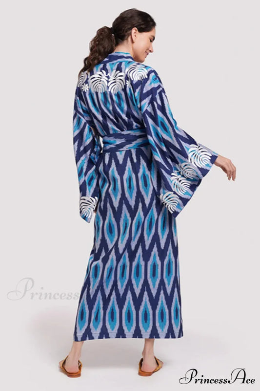 Brigitte One Of A Graceful Kind Ikat Maxi Kimono