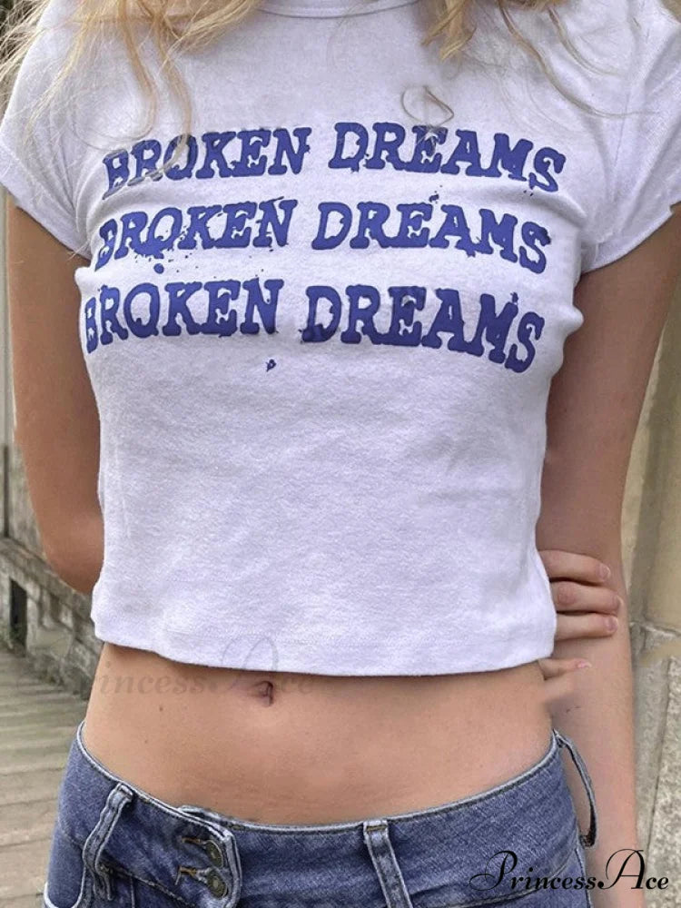 Broidered Lace Graceful Crop Blouse White / S