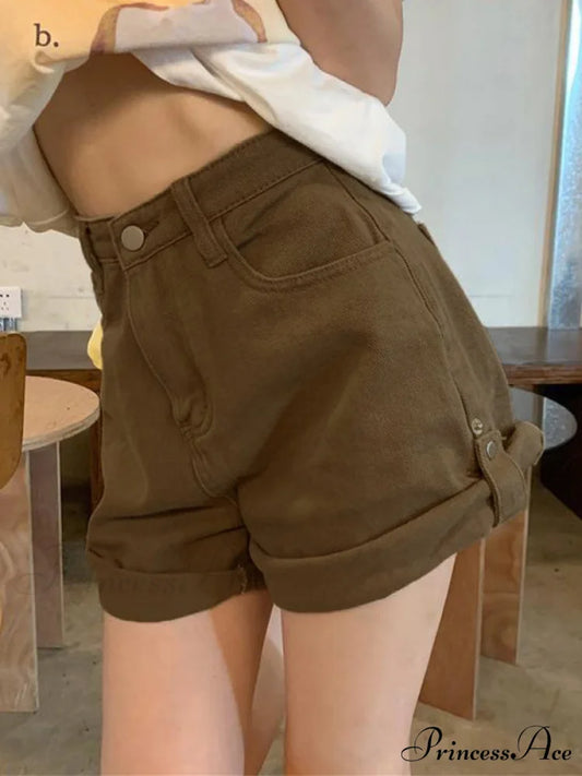 Brown Crop Graceful Tank Top Brown / S