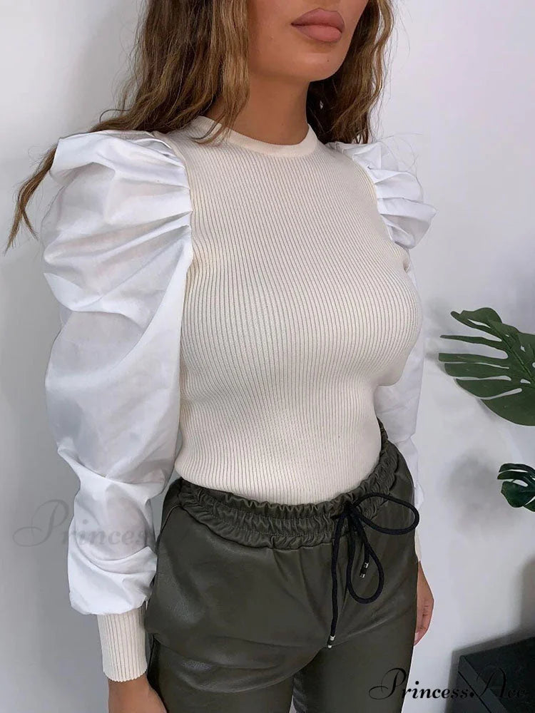 Brown Pointelle Knit Trendy Long Sleeve Mini Dress