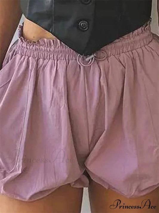 Bubble Pouch Cinch Short purple / S short-250223