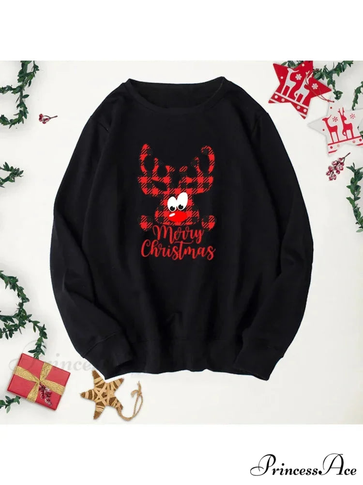 Buffalo Plaid Trees Christmas Hoodie black6 / S Christmas Hoodies-L