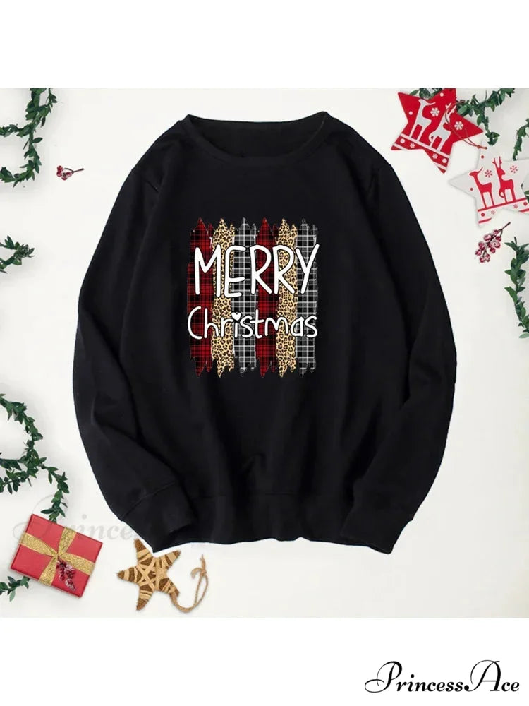 Buffalo Plaid Trees Christmas Hoodie black8 / S Christmas Hoodies-L
