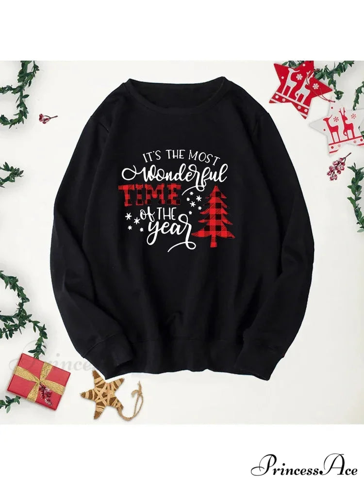 Buffalo Plaid Trees Christmas Hoodie Christmas Hoodies-L