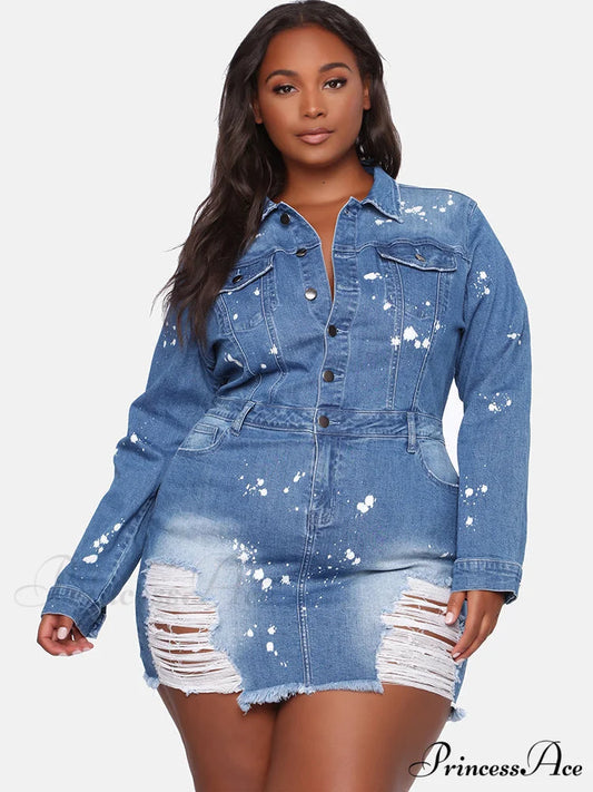 Button Broidered Graceful Lace Cami Top Blue / M