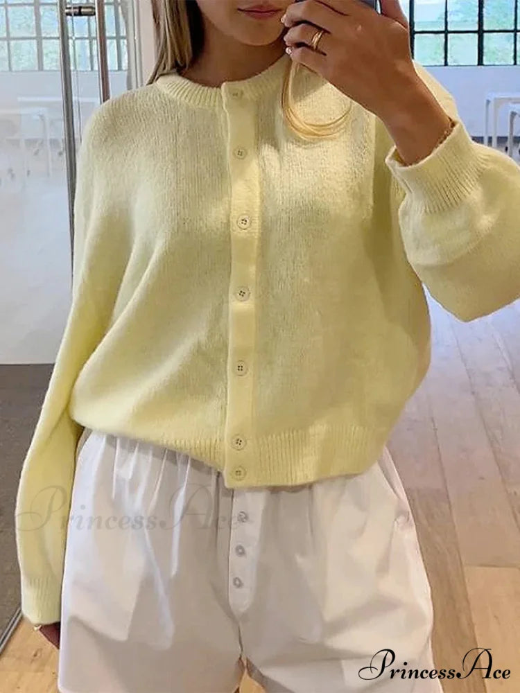 Button Down Airy Knit Cardigan cardigans-241228