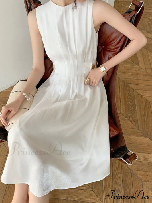 Button Embellished Long Trendy Sleeve Midi Dress