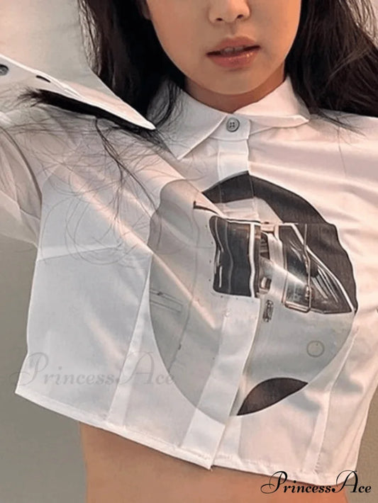 Button Front Graceful Crop Cami Top