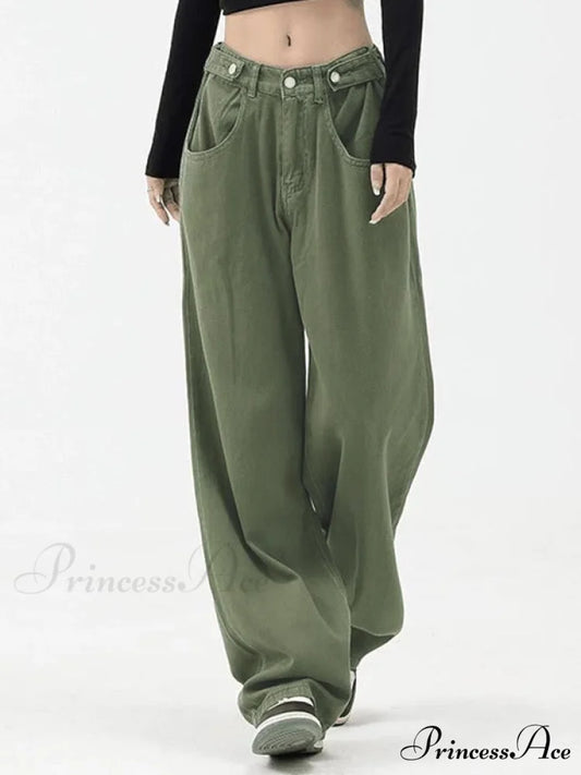 Buttoned Floral Jacquard Trendy Puff Sleeve Mini Dress Green / S