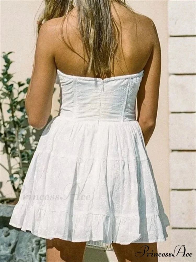 Buttoned Sleeveless Flared Mini Dress minidress-250223