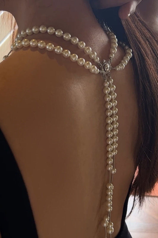 Broken Pearl Three Layer Tassel Saturn NeckLace