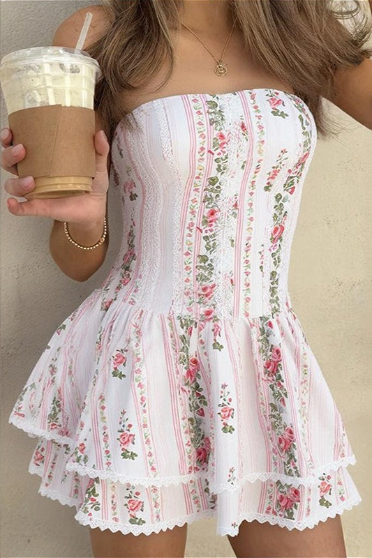 Ruffled Tiered Boho Dress