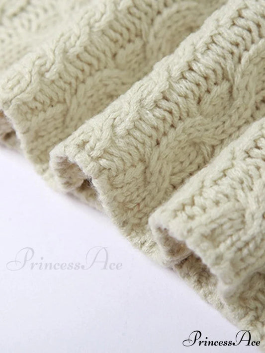 Cable Knit Graceful Bodycon Midi Dress