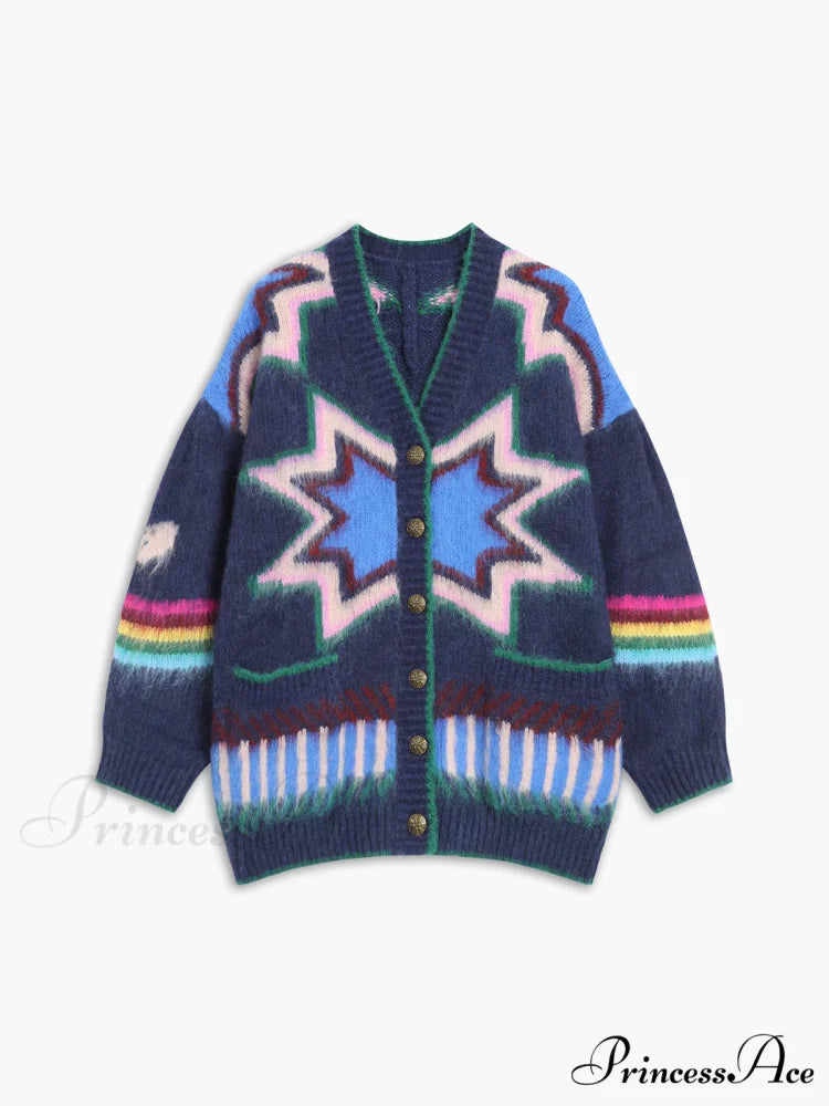Caesars Charming Palace Cardigan Blue / XS