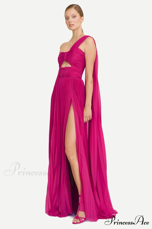 Calliope One-Shoulder Graceful Maxi Dress
