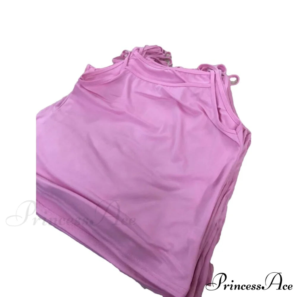 Camisole Spaghetti Strap Top pink / M