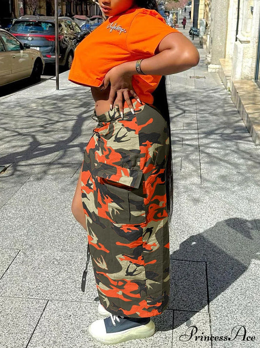 Camo Sequin Red Trendy Lip Jacket Coat