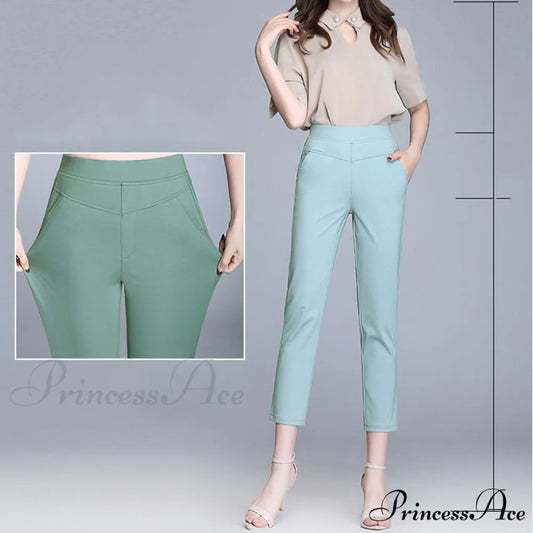 Candy Color Stretch Pencil Capris Pants