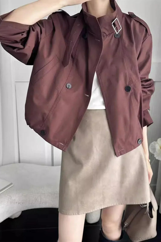 Cargo Cropped Casual Loose Jacket