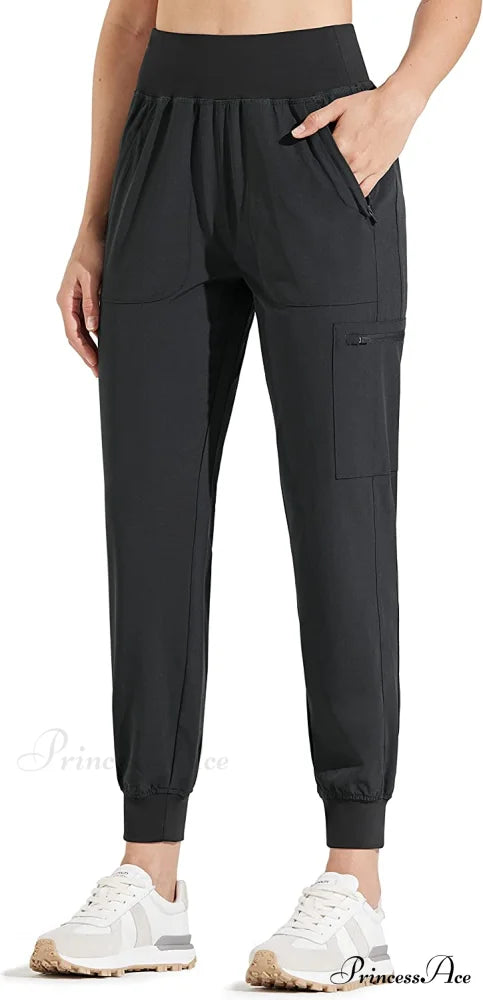 Cargo Hiking Pants Lightweight Quick Dry Capri Pants 03-pants-black / Small