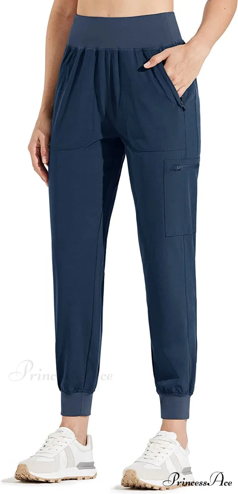 Cargo Hiking Pants Lightweight Quick Dry Capri Pants 03-pants-navy / Medium